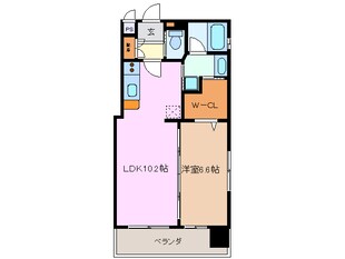 あすなろう四日市駅 徒歩3分 6階の物件間取画像